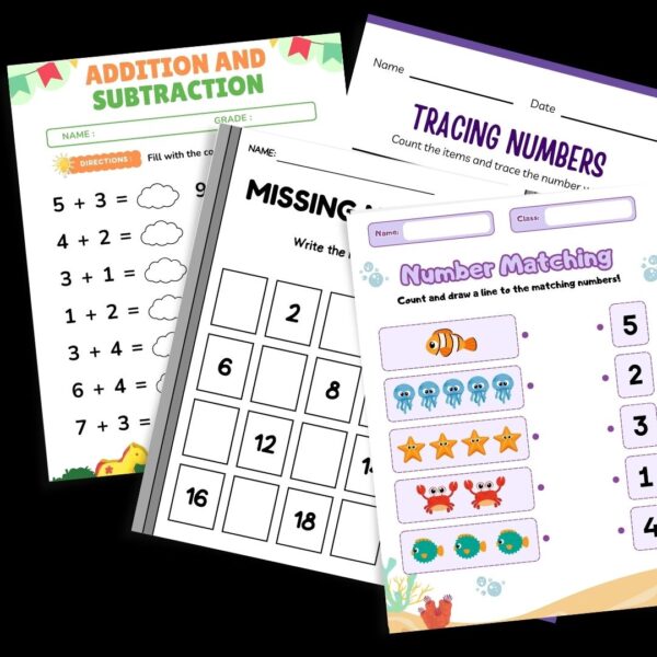 GRADE 1 Math Worksheet - Image 3
