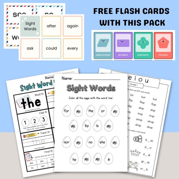 Sight Words & Reading Practice Pack - Image 3