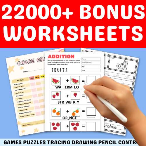 22000 Bonus Worksheets